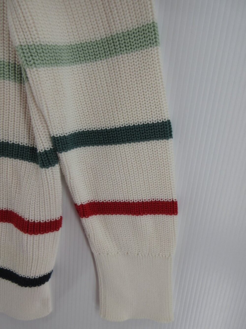 Barbour Sweater XL Shoreward Knit Nautical Breton Striped Chunky * - Picture 3 of 16